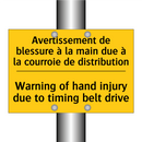 Avertissement de blessure à la  /.../ - Warning of hand injury due to  /.../