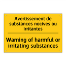 Avertissement de substances nocives  /.../ - Warning of harmful or irritating  /.../