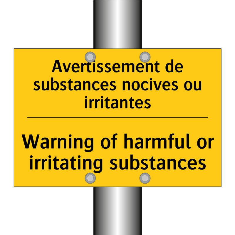 Avertissement de substances nocives  /.../ - Warning of harmful or irritating  /.../