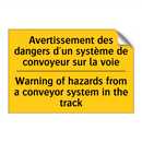 Avertissement des dangers d'un  /.../ - Warning of hazards from a conveyor  /.../