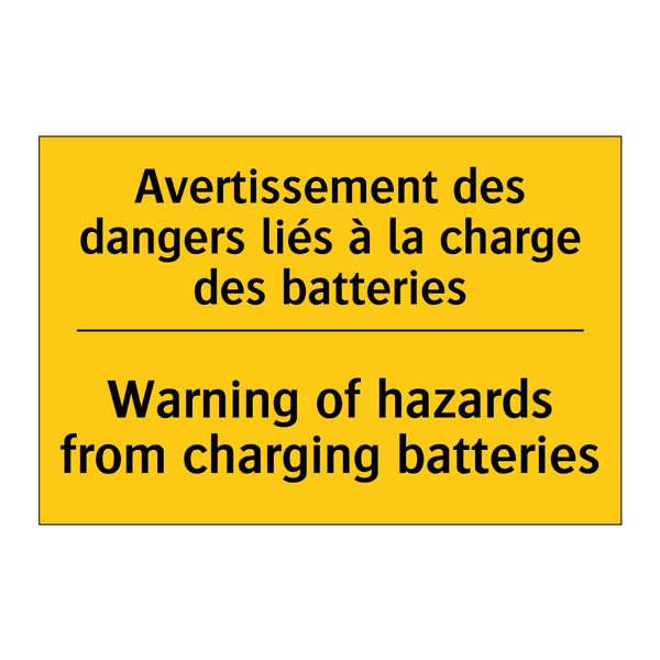 Avertissement des dangers liés  /.../ - Warning of hazards from charging  /.../