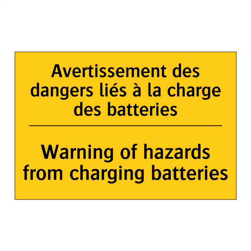 Avertissement des dangers liés  /.../ - Warning of hazards from charging  /.../