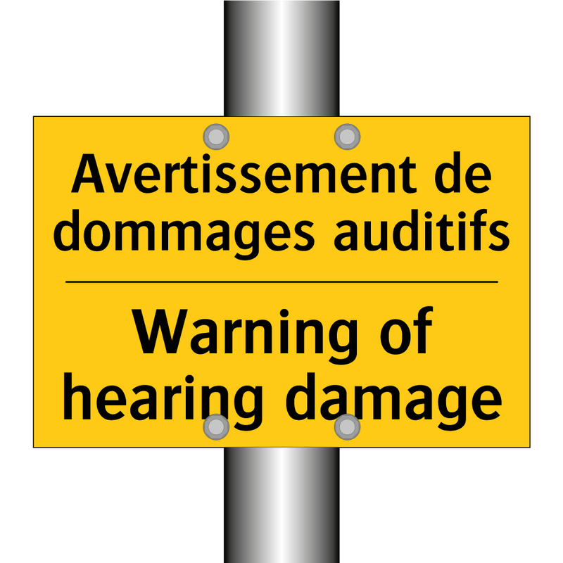 Avertissement de dommages auditifs /.../ - Warning of hearing damage