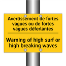 Avertissement de fortes vagues  /.../ - Warning of high surf or high breaking  /.../