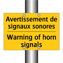 Avertissement de signaux sonores /.../ - Warning of horn signals