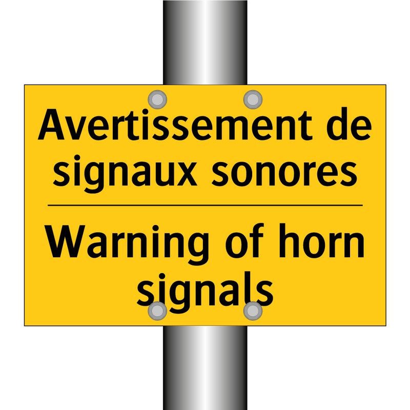 Avertissement de signaux sonores /.../ - Warning of horn signals