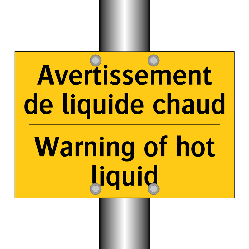 Avertissement de liquide chaud - Warning of hot liquid