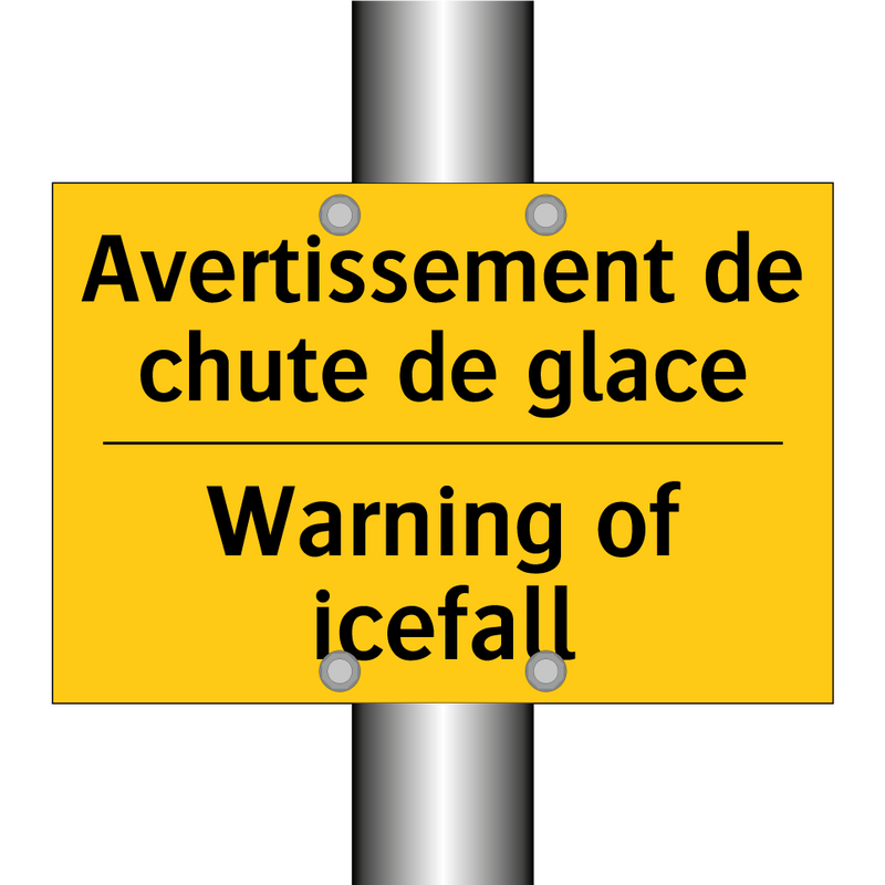 Avertissement de chute de glace /.../ - Warning of icefall