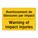 Avertissement de blessures par  /.../ - Warning of impact injuries