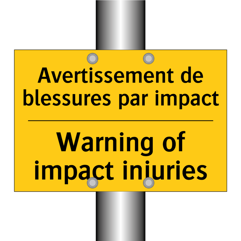 Avertissement de blessures par  /.../ - Warning of impact injuries