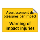Avertissement de blessures par  /.../ - Warning of impact injuries
