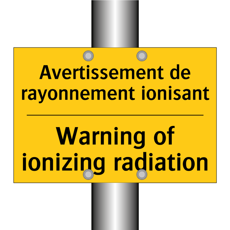 Avertissement de rayonnement ionisant /.../ - Warning of ionizing radiation