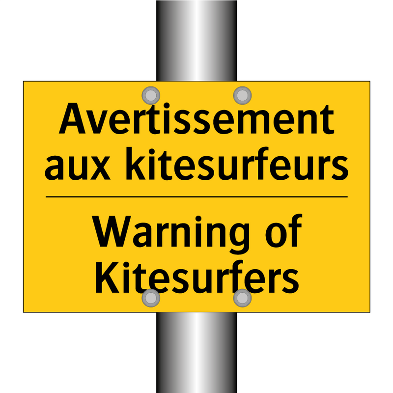 Avertissement aux kitesurfeurs - Warning of Kitesurfers