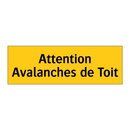 Attention Avalanches de Toit