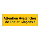 Attention Avalanches de Toit et Glaçons !