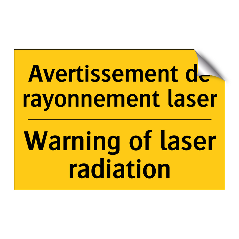 Avertissement de rayonnement laser /.../ - Warning of laser radiation