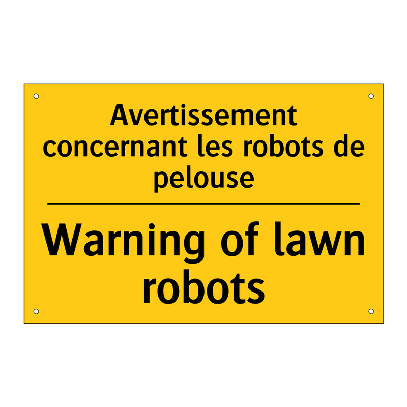 Avertissement concernant les robots  /.../ - Warning of lawn robots