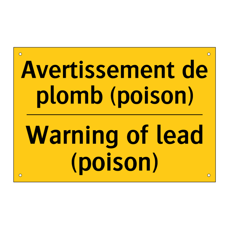 Avertissement de plomb (poison) /.../ - Warning of lead (poison)