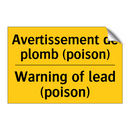 Avertissement de plomb (poison) /.../ - Warning of lead (poison)