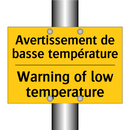 Avertissement de basse température /.../ - Warning of low temperature