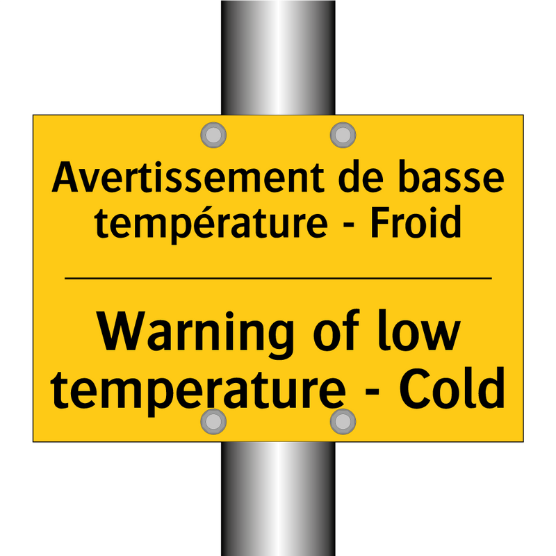 Avertissement de basse température  /.../ - Warning of low temperature - Cold /.../