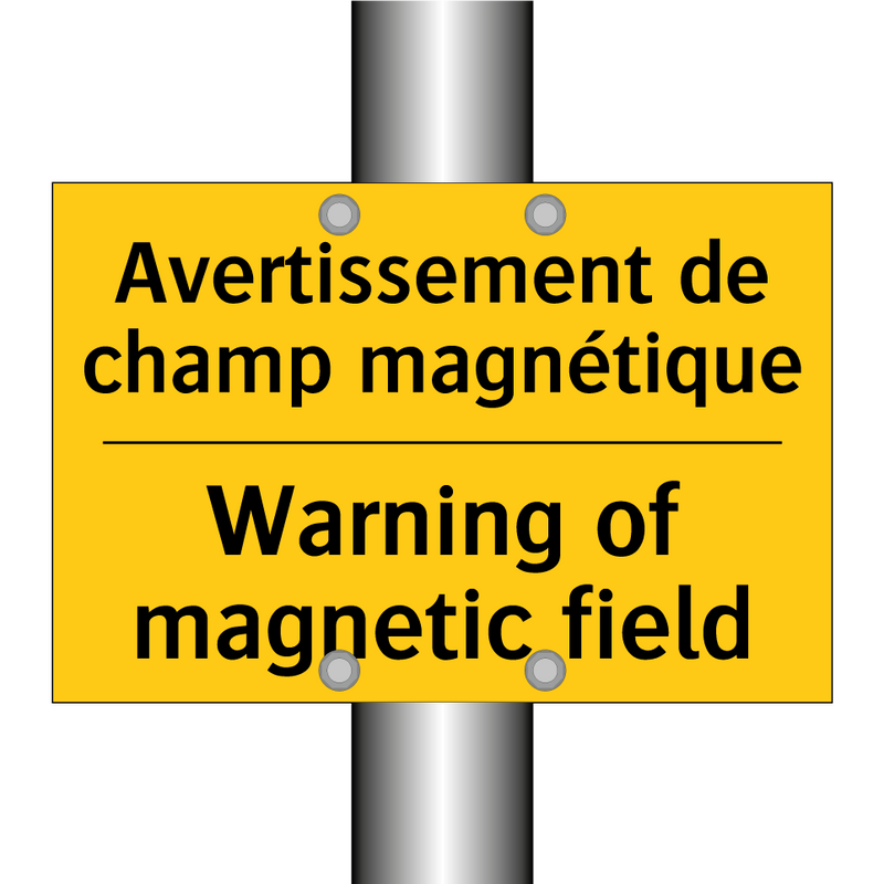 Avertissement de champ magnétique /.../ - Warning of magnetic field