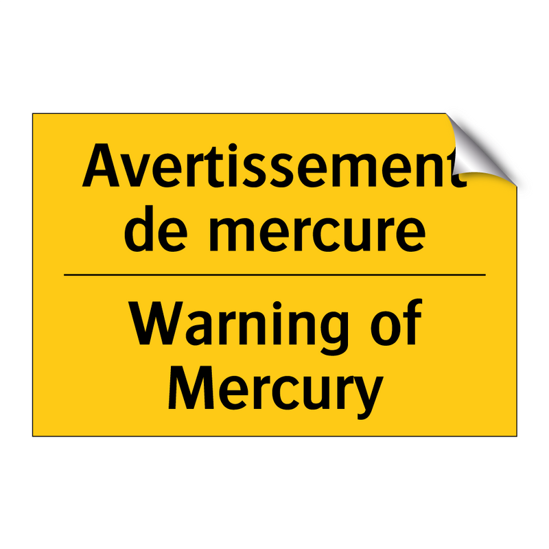 Avertissement de mercure - Warning of Mercury