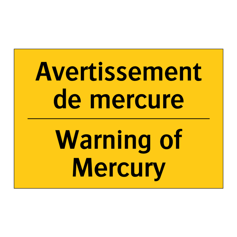 Avertissement de mercure - Warning of Mercury