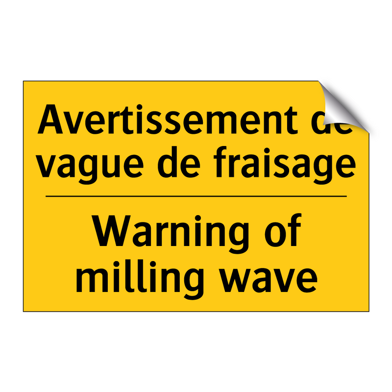 Avertissement de vague de fraisage /.../ - Warning of milling wave