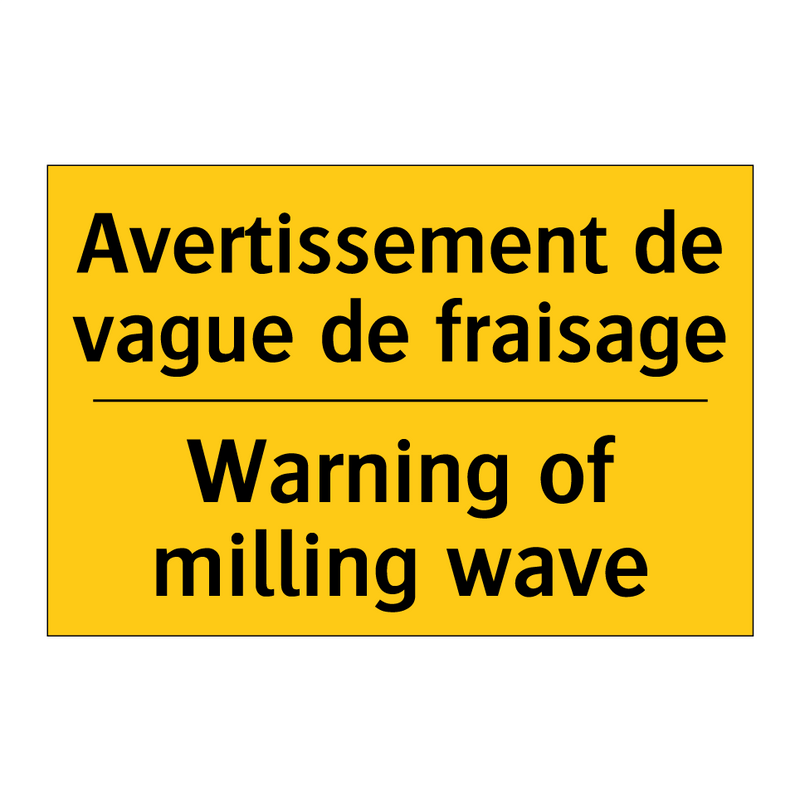 Avertissement de vague de fraisage /.../ - Warning of milling wave