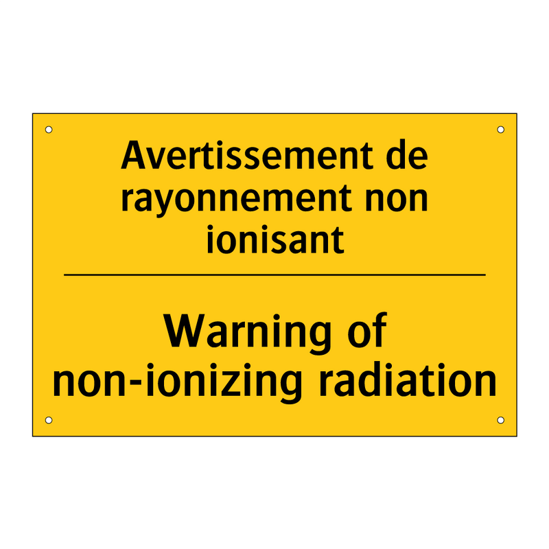 Avertissement de rayonnement non  /.../ - Warning of non-ionizing radiation /.../