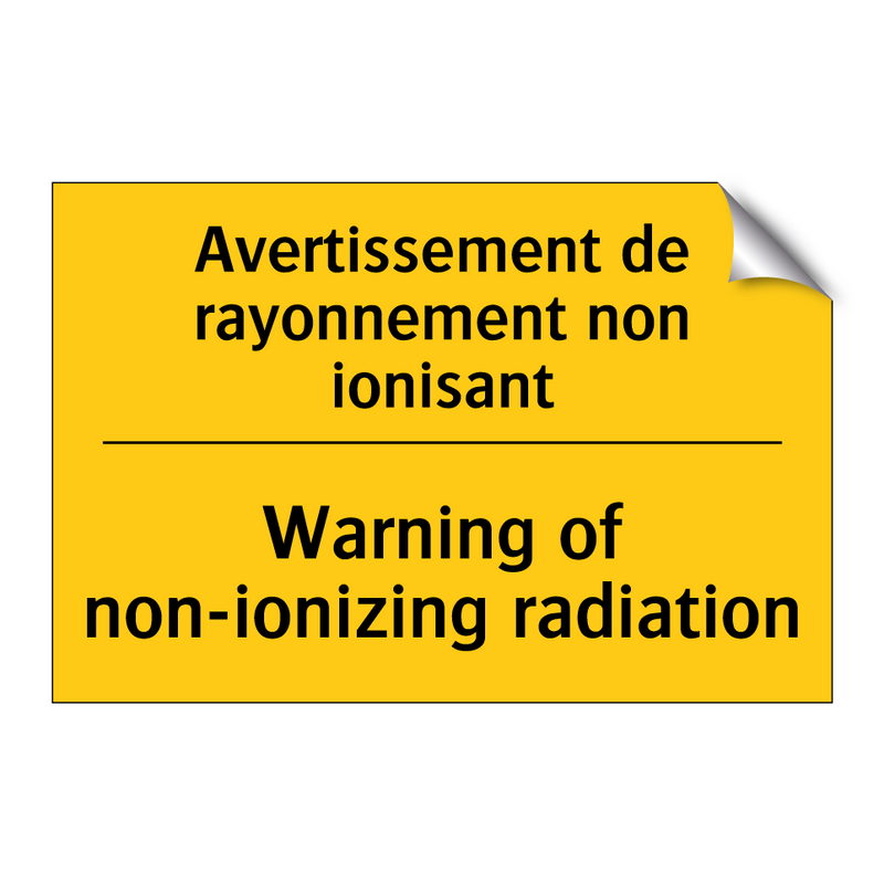 Avertissement de rayonnement non  /.../ - Warning of non-ionizing radiation /.../