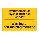 Avertissement de rayonnement non  /.../ - Warning of non-ionizing radiation /.../