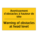 Avertissement d'obstacles à hauteur  /.../ - Warning of obstacles at head level /.../