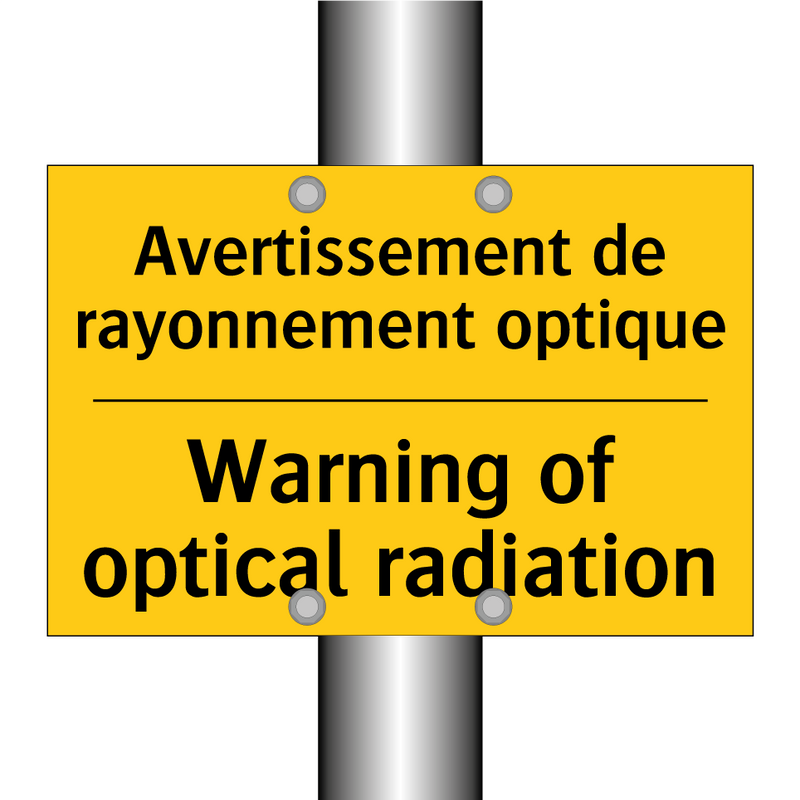 Avertissement de rayonnement optique /.../ - Warning of optical radiation