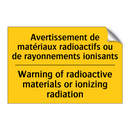 Avertissement de matériaux radioactifs  /.../ - Warning of radioactive materials  /.../