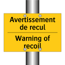 Avertissement de recul - Warning of recoil