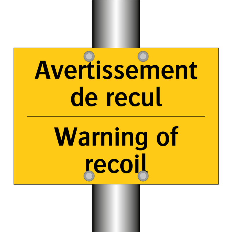 Avertissement de recul - Warning of recoil