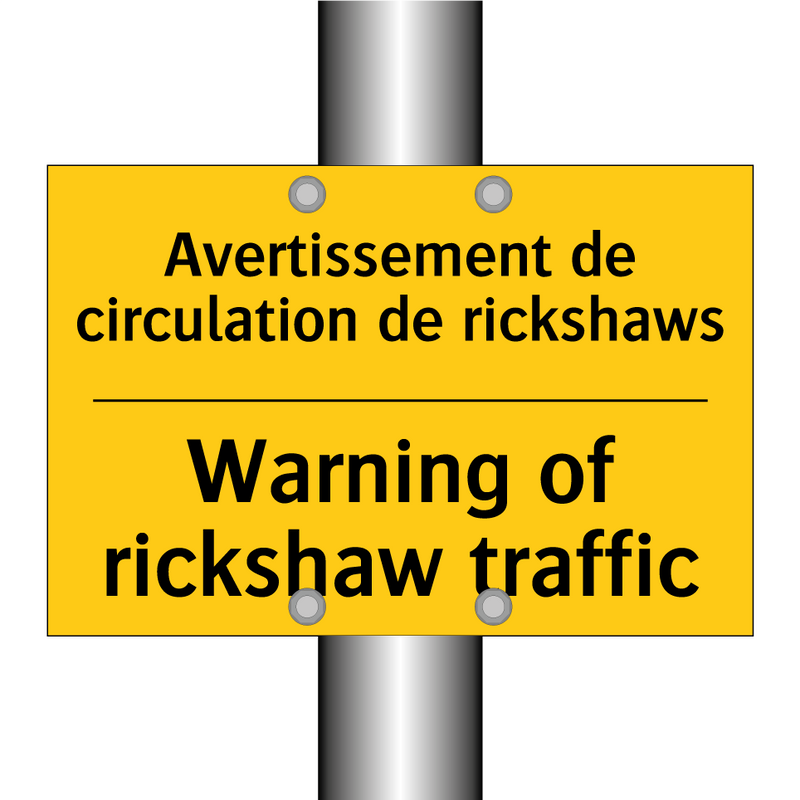 Avertissement de circulation de  /.../ - Warning of rickshaw traffic