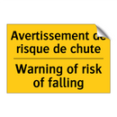 Avertissement de risque de chute /.../ - Warning of risk of falling