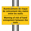 Avertissement de risque de coincement  /.../ - Warning of risk of hand entrapment  /.../