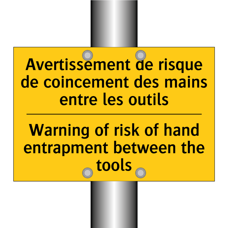 Avertissement de risque de coincement  /.../ - Warning of risk of hand entrapment  /.../