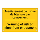 Avertissement de risque de blessure  /.../ - Warning of risk of injury from  /.../