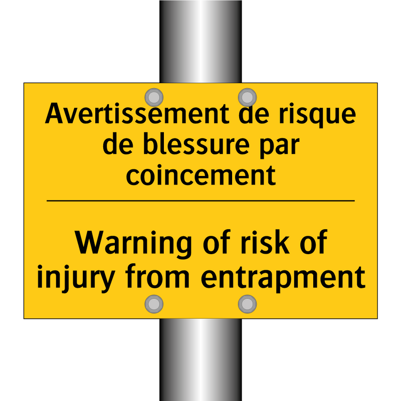 Avertissement de risque de blessure  /.../ - Warning of risk of injury from  /.../