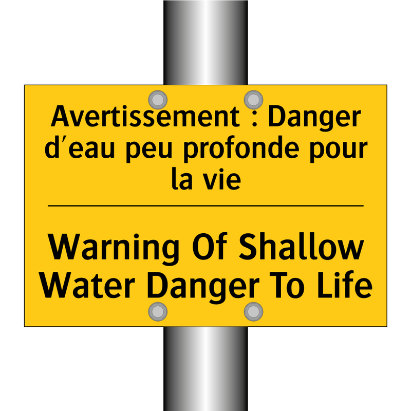 Avertissement : Danger d'eau peu  /.../ - Warning Of Shallow Water Danger  /.../