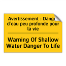 Avertissement : Danger d'eau peu  /.../ - Warning Of Shallow Water Danger  /.../