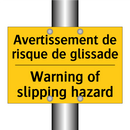 Avertissement de risque de glissade /.../ - Warning of slipping hazard