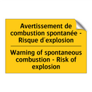 Avertissement de combustion spontanée  /.../ - Warning of spontaneous combustion  /.../