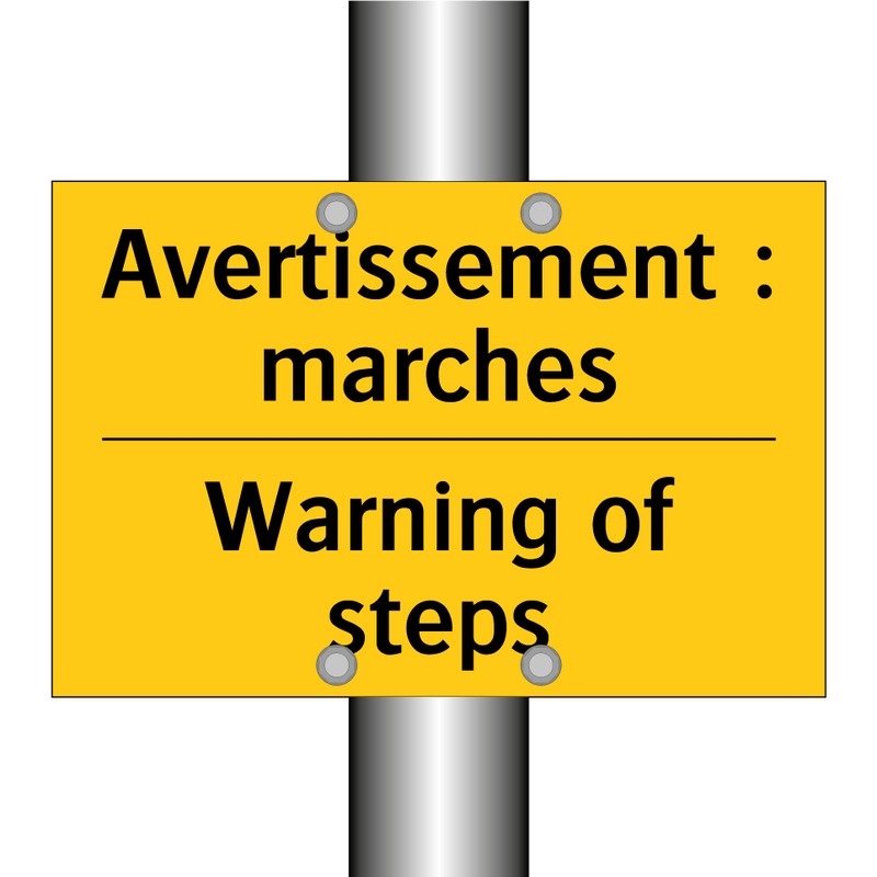 Avertissement : marches - Warning of steps