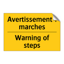 Avertissement : marches - Warning of steps